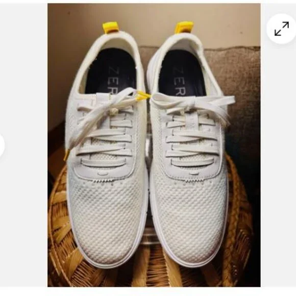 Women’s Size 11 Cole Haan Zerogrand Stitchlite Runner Optic White /yellow - Picture 2 of 6